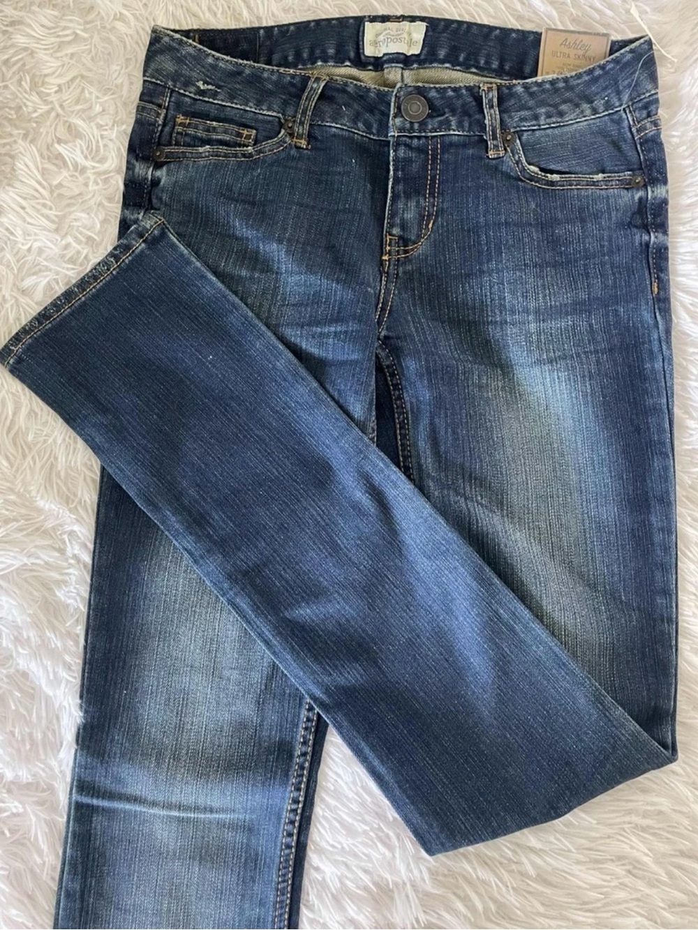 NWT Y2K Aeropostale ASHLEY ULTRA SKINNY Jeans (Low Rise/Our Skinniest Fit) #0226
